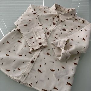Zara boys Fox button down Size 2/3 years